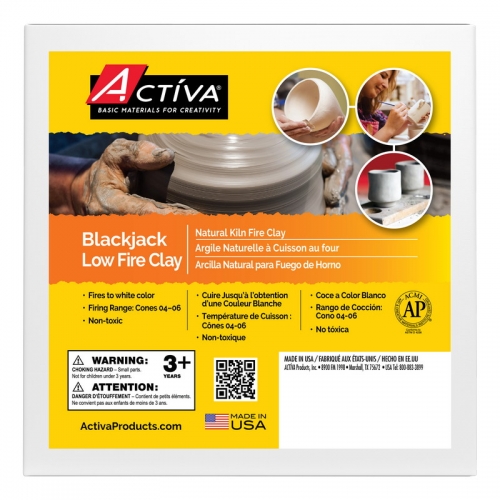 Blackjack Low Fire Clay™ Natural Pottery Clay, 5 lb (2.3 kg)